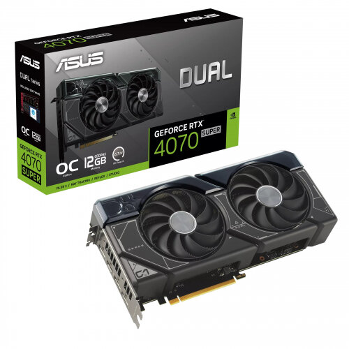 Видеокарта Asus GeForce RTX 4070 SUPER DUAL OC 12G