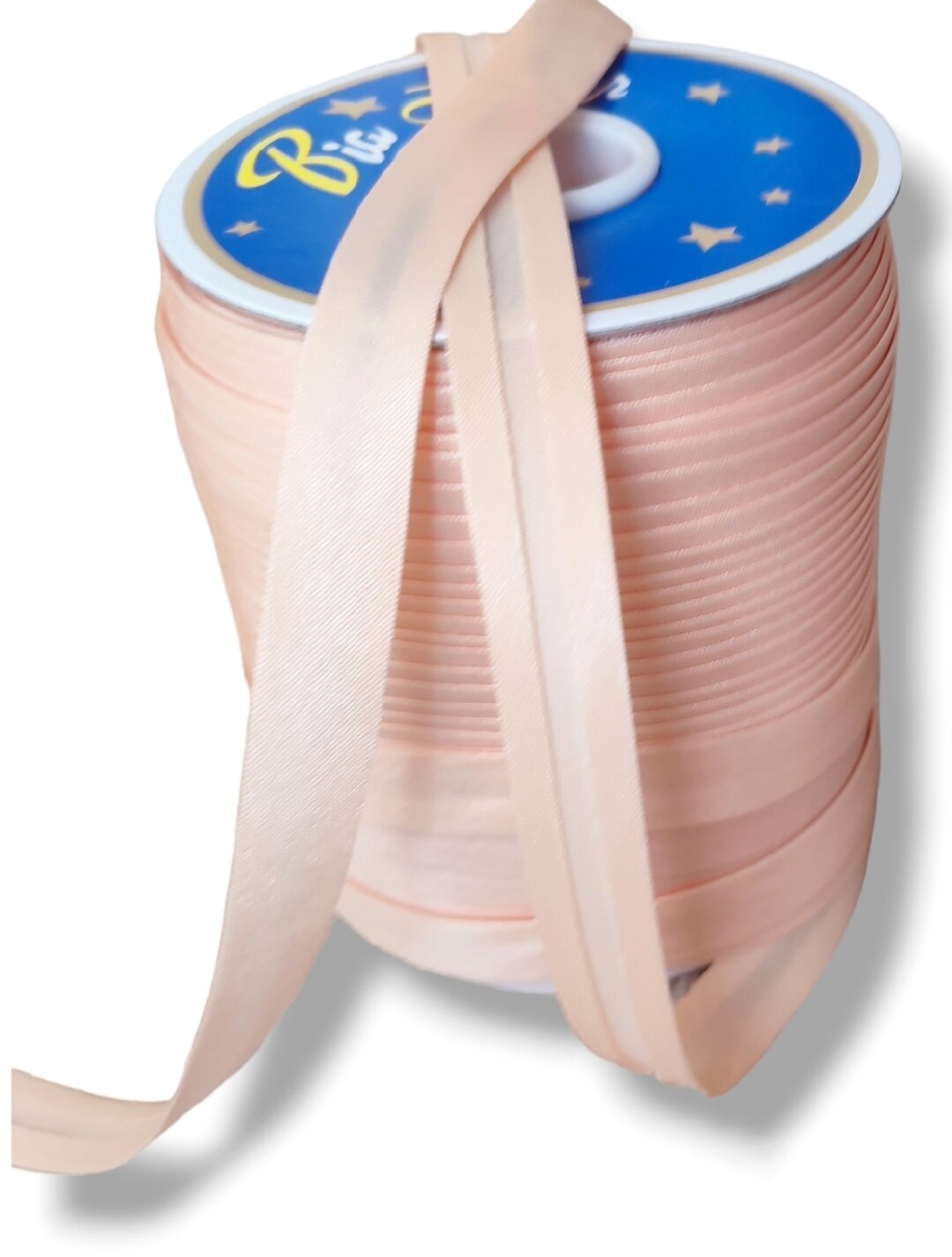 фото Косая бейка атласная цвет бордовый, 15мм x 5м