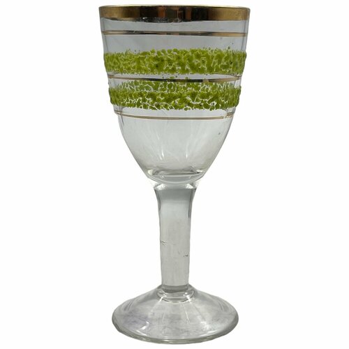 Рюмка Новогодняя 80 мл стекло позолота напыление 1960-1970 гг СССР 1015₽