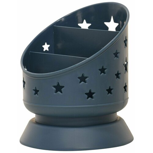 Стакан для канц Schoolformat 3 отд 135х115х115 мм синий пластик 437₽