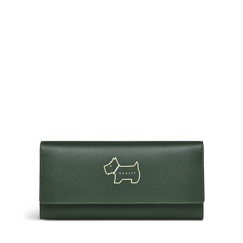 Кошелек Radley, фактура гладкая, зеленый