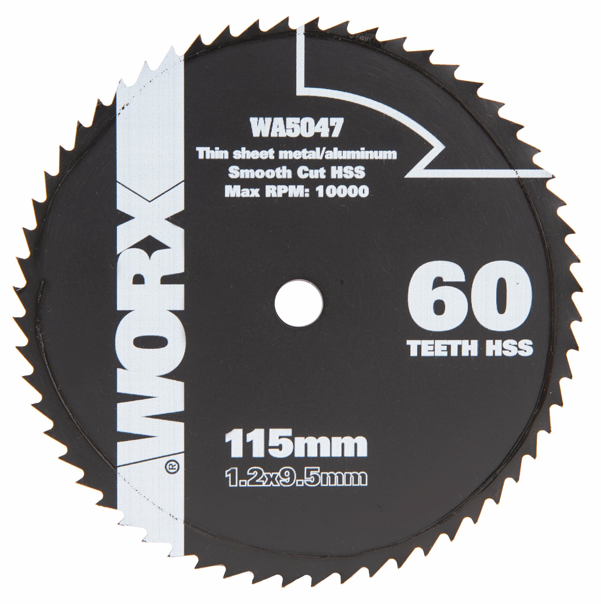 Пильный диск по металлу Worx WA5047, 60T HSS 115х1,2х9,5 мм