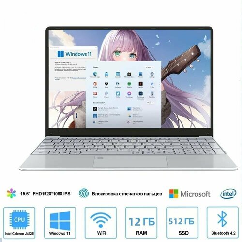 156 Ноутбук Maimeite Intel Celeron J4125 20 ГГц RAM 12 ГБ SSD 512 ГБ Windows 10 Pro 2200000₽