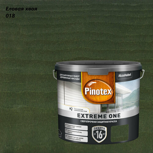 Краска защитная сверхпрочная для древесины фасадов Pinotex Extreme One 25л еловая хвоя 018 5999₽