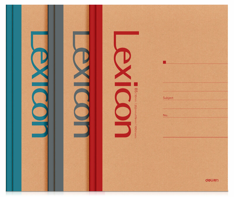 Тетрадь Deli 23215 B5 100л линейка ассорти
