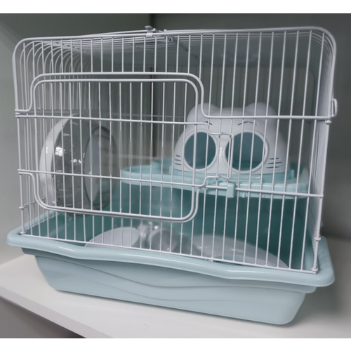 Petmax Клетка для грызунов с домиком-зверьком голубая 303345 см 3240₽