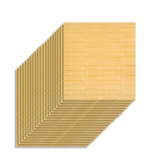 Самоклеящиеся ПВХ панели LAKO DECOR в комплекте 20 шт, Бежевый клинкер