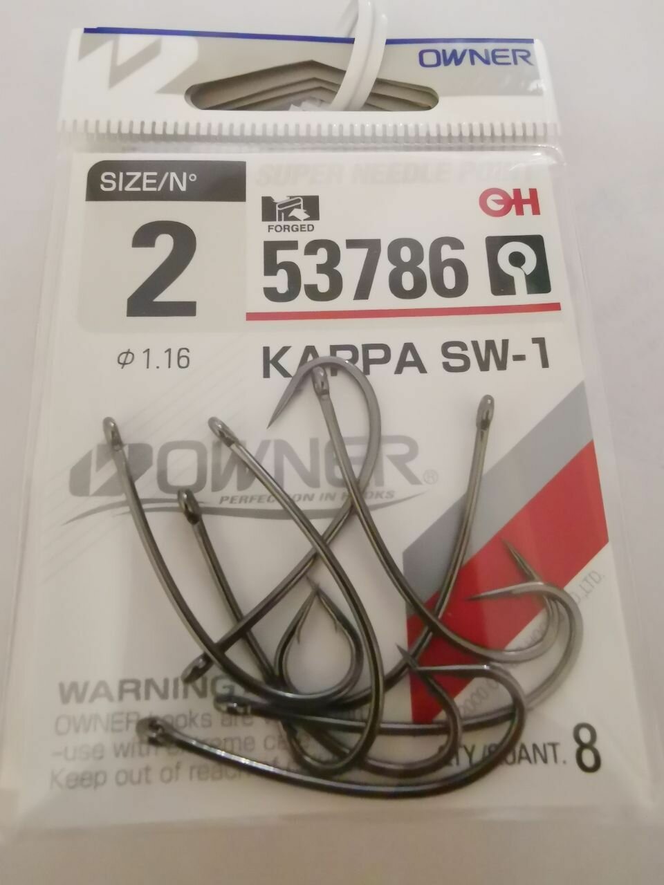 Крючок Owner 53786 №2 (8шт)