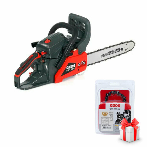 Бензопила цепная GEOS Easy CSP180 длина шины 35 см мощность 163 л с пильная цепь в подарок 11990₽