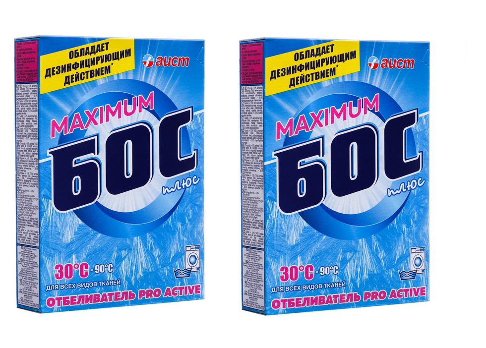 фото Отбеливатель Аист Бос-плюс Maximum, порошок, для тканей, 300 г - 2 штуки