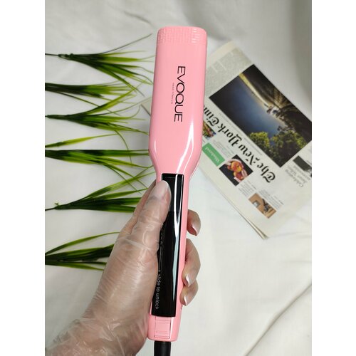 Утюжок EVOQUE Touch Screen Nano Titanium широкие пластины розовый 5293₽