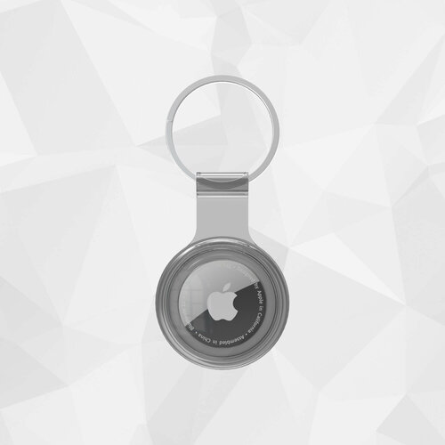 Чехол для метки Apple AirTag (брелок), Закрытое исполнение, Прозрачный/Черный черный, black