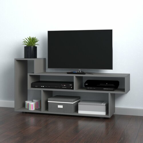 Стеллаж тумба под ТВ Velardy Poller TV Pro 127x30x60см серый 4799₽