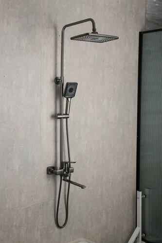 Изображение товара Душевая стойка FRAP F2471-9 оружейная сталь