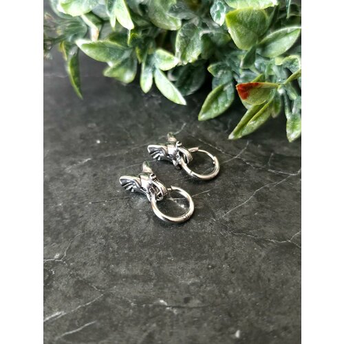 Серьги-трансформеры, серебряный