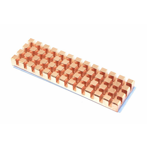 Медный радиатор для М.2 SSD с термопрокладкой 0, 5 мм, 70х20х6 мм