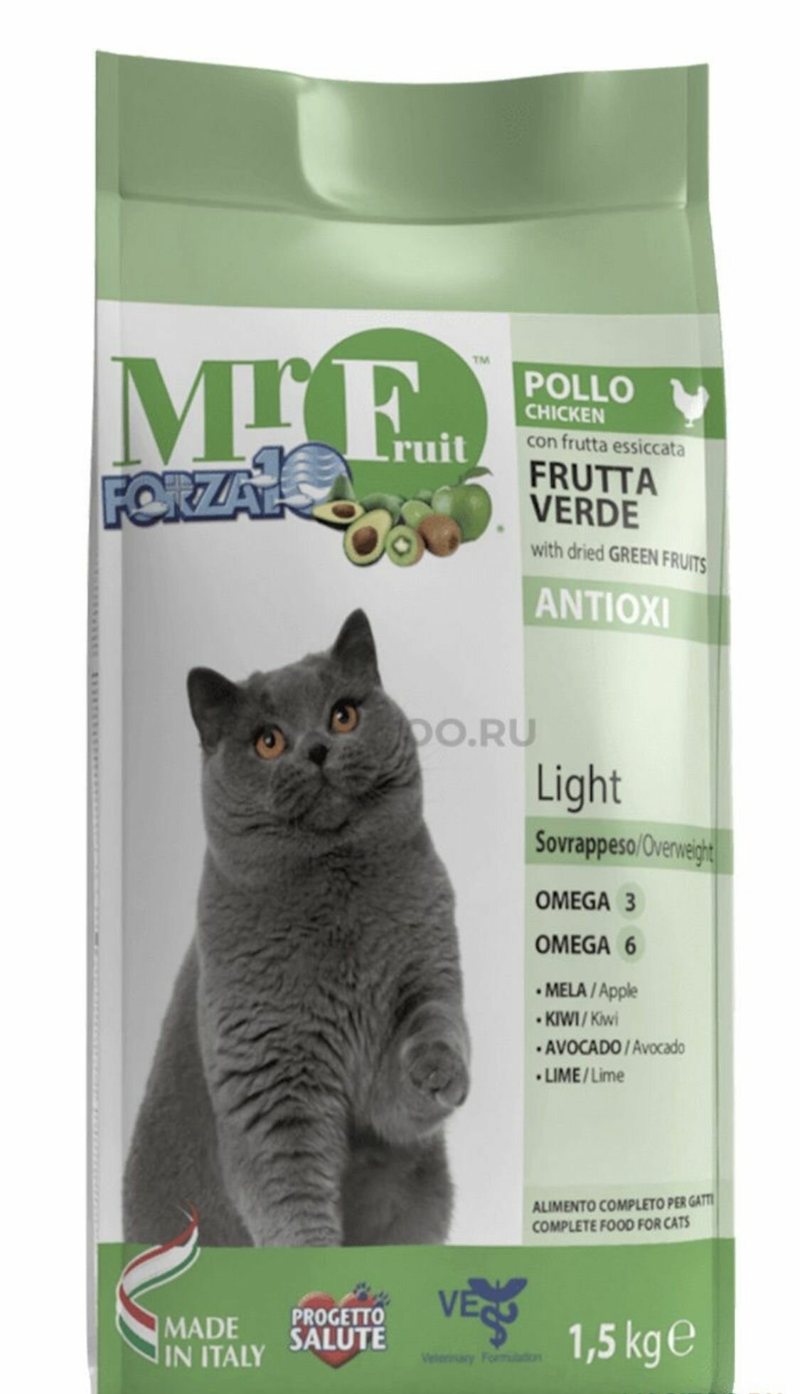 Сухой корм для кошек FORZA10 Mr. Fruit Light с избыточным весом 1,5 кг