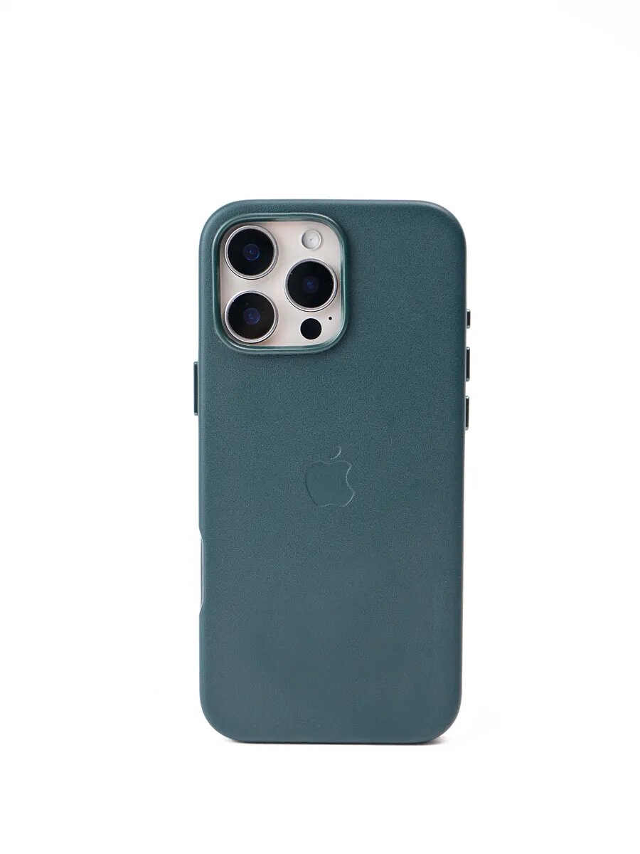 Чехол Dhy Leather Case, для iPhone 16 PRO Max, кожаный, с MagSafe — фото 1