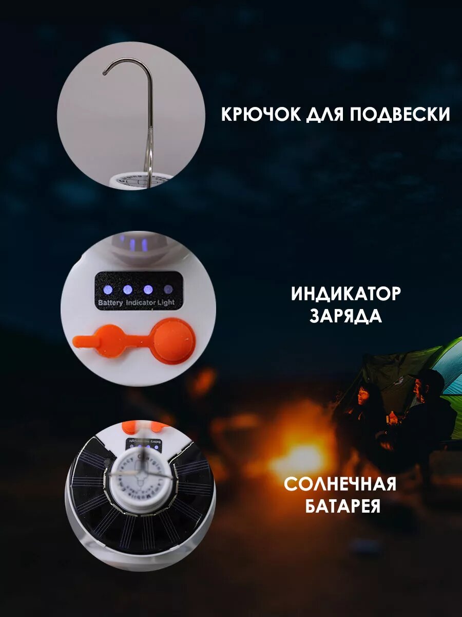 Фонарь складной с индикатором заряда — фото 1
