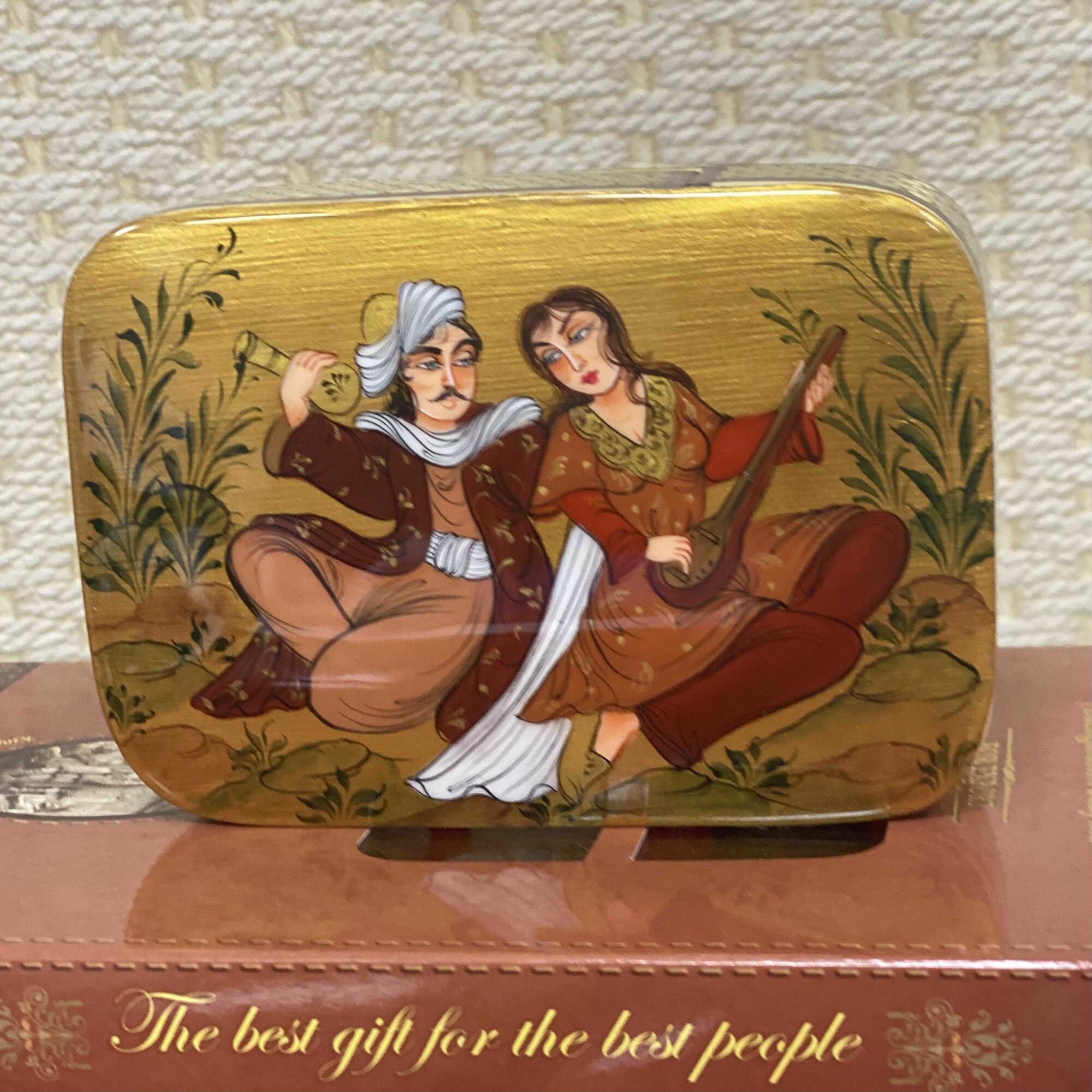 Чехол-футляр "Иран ручная работа" для игральных карт, из дерева, бирюзовый, красный и др.