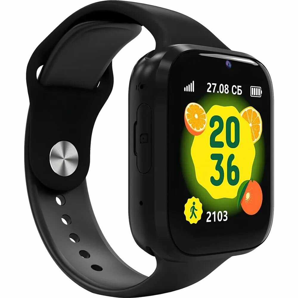 Детские умные часы GEOZON Kids Concept, nano SIM, GPS, черный (G-W26BLK) — фото 1