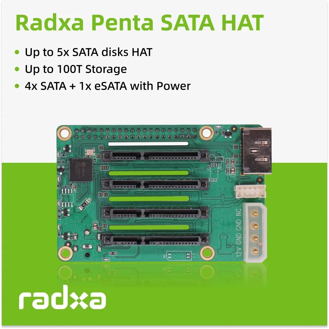 MiiBestOD Radxa Penta SATA HAT для Raspberry Pi 5 — фото 1