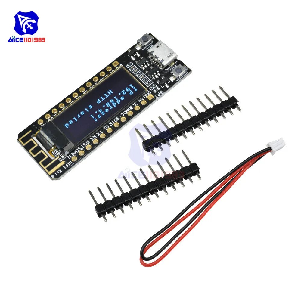 Макетная плата ESP8266 с Wi-Fi, 32 Мб флэш-памяти CP2014, модуль NodeMcu для Arduino IOT, Интернет вещей, синий OLED-дисплей 0,91 дюйма, Черный