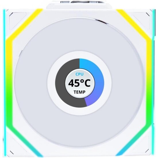 Вентиляторы для корпуса Lian LI UNI FAN SL WIRELESS LCD 120 White 3шт (G99.12SLLCD1W3W. R0) — фото 1