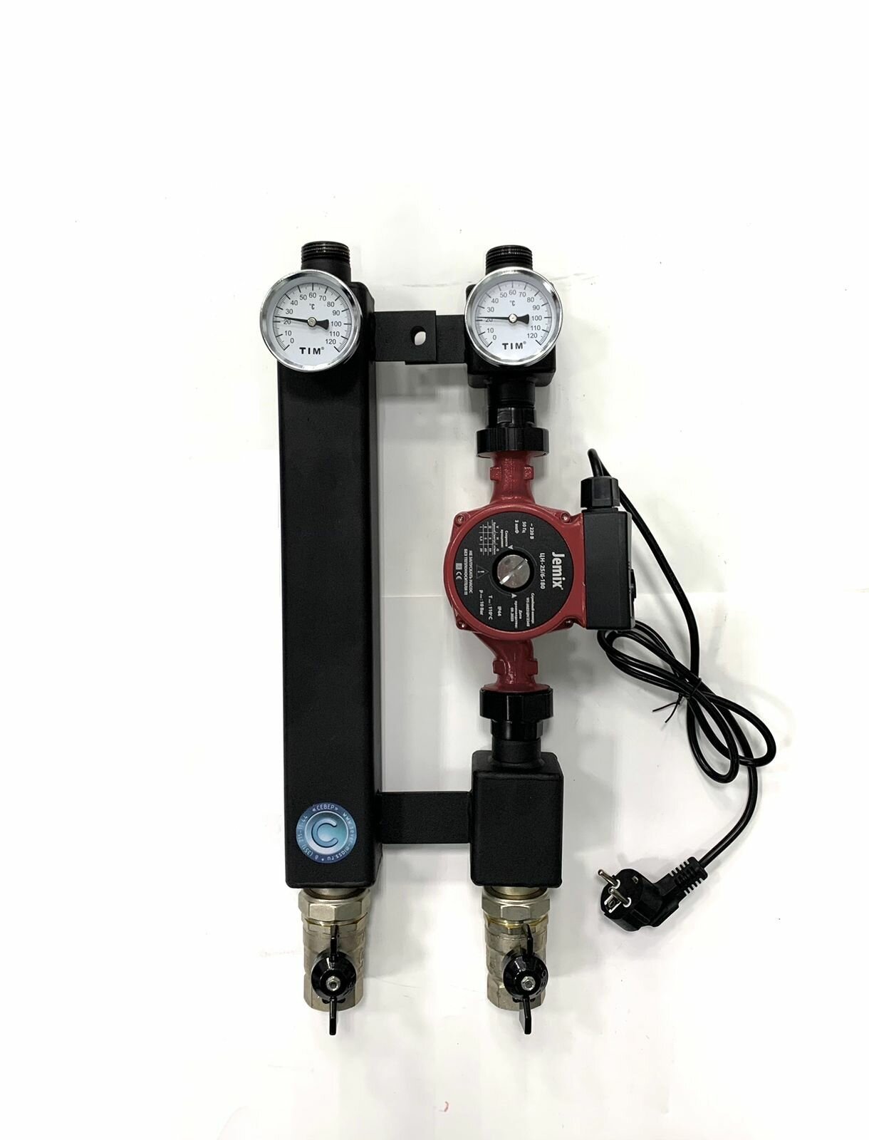 Насосная группа Север Осн/Р прямая в сборе с насосом и кранами