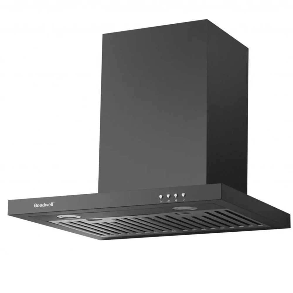Вытяжка Goodwell GWH-T4360BL Black Скоростей 3 Производительность 700 W Мощность мотора 190 Вт Анти возвратный клапан