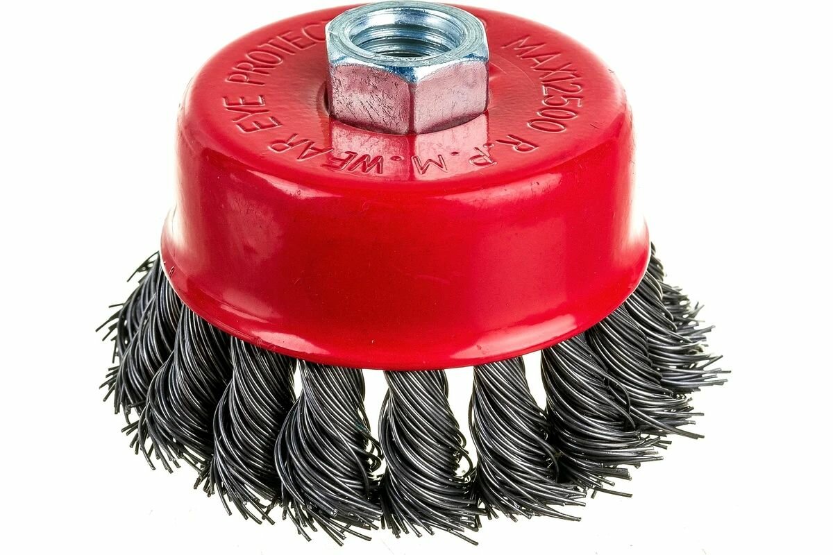 Щетка чашка для УШМ 75мм*М14 жесткая