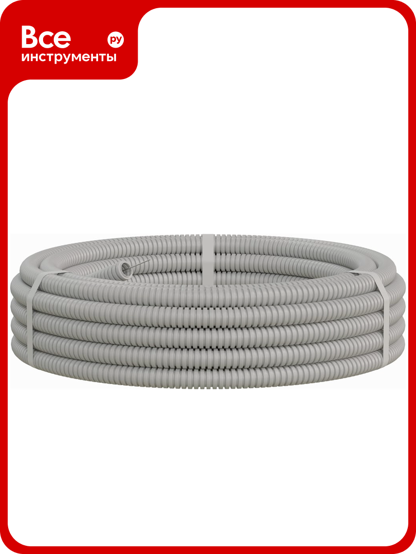 Труба ПВХ Экопласт гофрированная легкая  с зондом диаметр 16 мм  10м 10116 10B