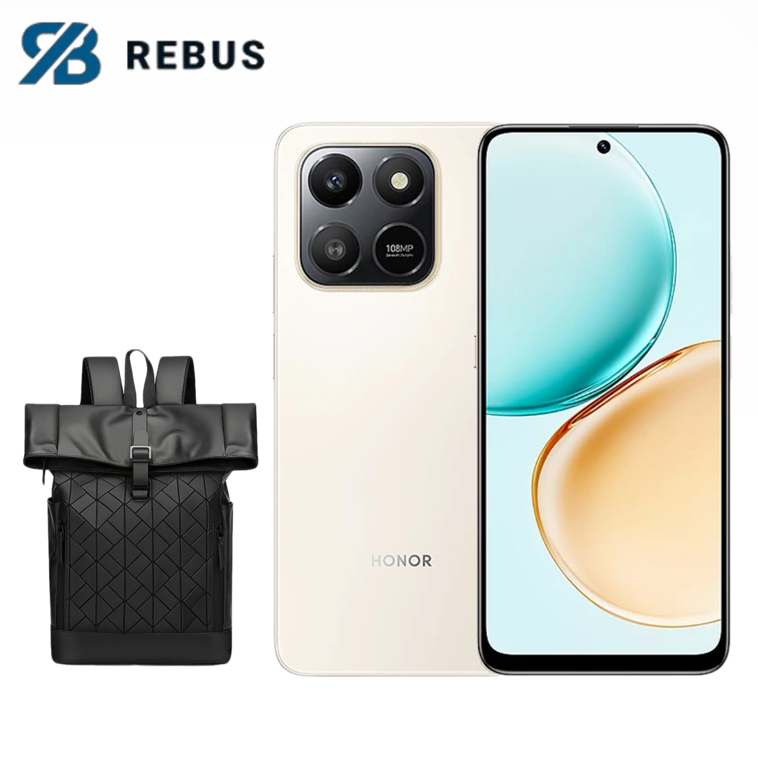 Смартфон Honor X7d 4G, камера 108 МП, 8/256GB, 6,77", Desert Gold + рюкзак в подарок
