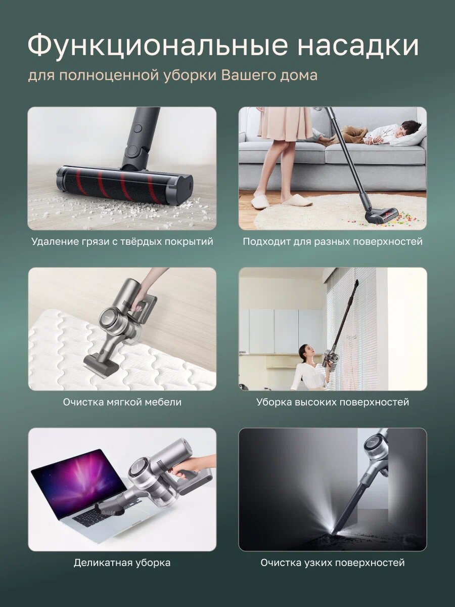 Ручные Вертикальные Пылесосы Xiaomi Пылесос Dreame V12, вертикальный беспроводной, 90 минут работы (VVT1)