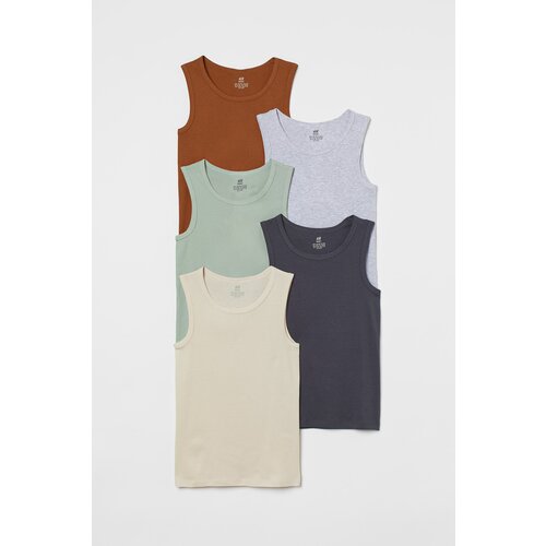 фото Майка h&m, 5 шт., размер 170, коричневый, серый