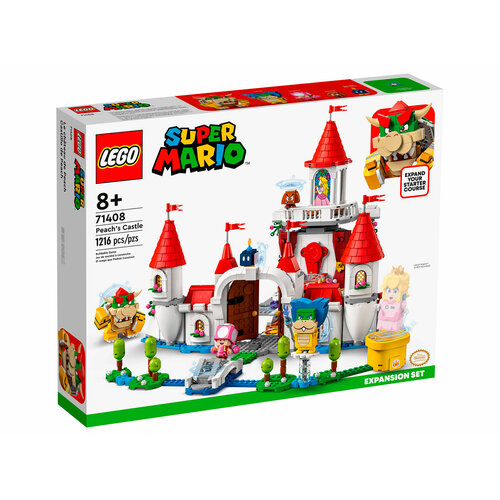 Конструктор LEGO Super Mario Peach's Caslte Expansion Set 71408, 1216 дет. lego super mario diddy kong s lore ride набор расширения с фигурками