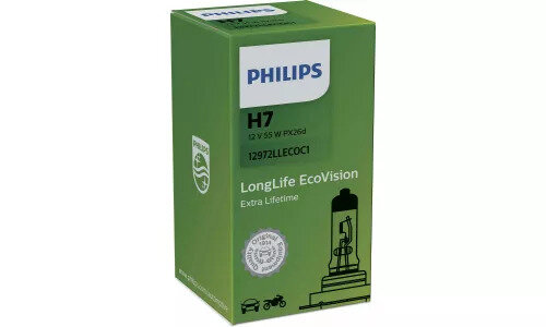 Лампа H7 (55W) PX26d Long Life EcoVision 12V 12972LLECO C1 36192660 PHILIPS 12972LLECOC1