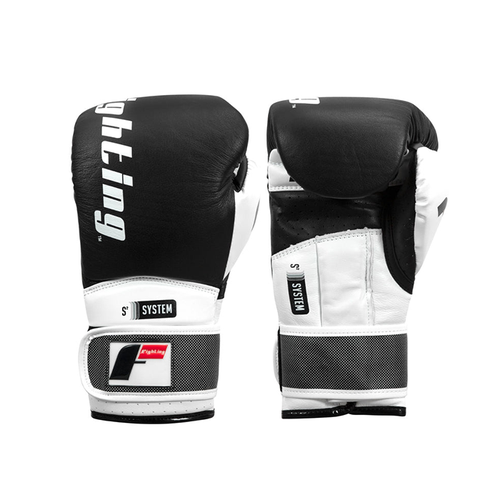 фото Боксерские перчатки fighting sport s2 gel power black/white (18 унций) fighting sports