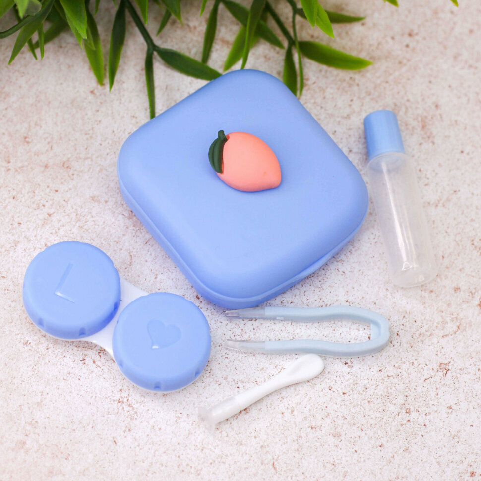 Контейнер для линз «Mini Peach», blue