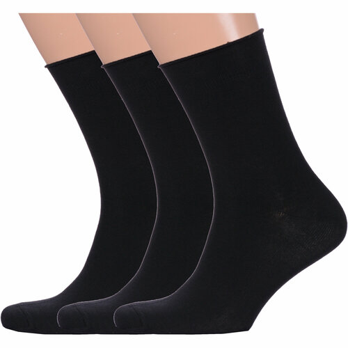 Носки PARA socks, 3 пары, размер 27-29, черный