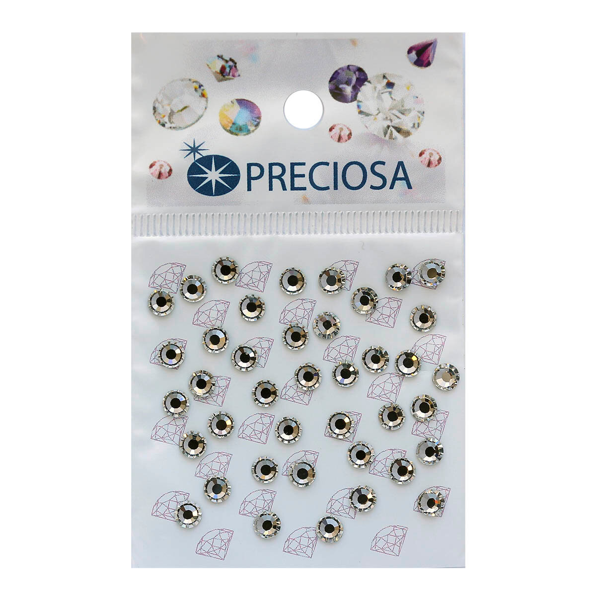 Стразы термоклеевые Preciosa, 438-11-612, Crystal, SS16, 40 шт