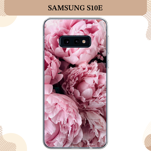 Силиконовый чехол Нежные пионы на Samsung Galaxy S10E / Самсунг Галакси S10E силиконовый чехол нежные розы акварель на samsung galaxy s10e самсунг галакси s10e