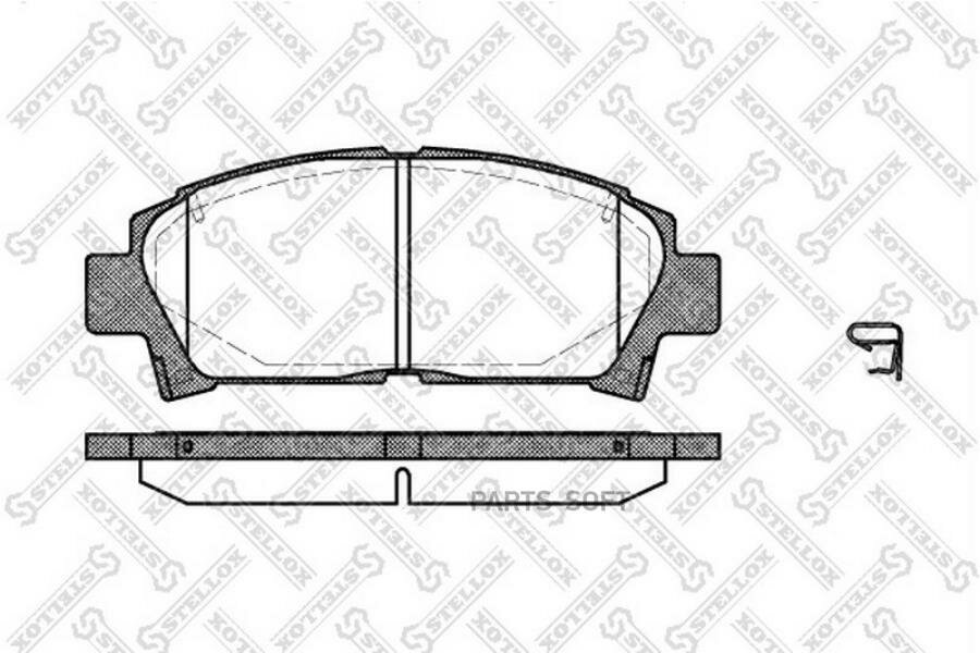 438 002-SX_=427 02=FDB928! колодки дисковые п.\Toyota Carina 1.6-2.0D 93-97/Avensis 1.6i-2.0TD 97-00 STELLOX 438002SX | цена за 1 шт