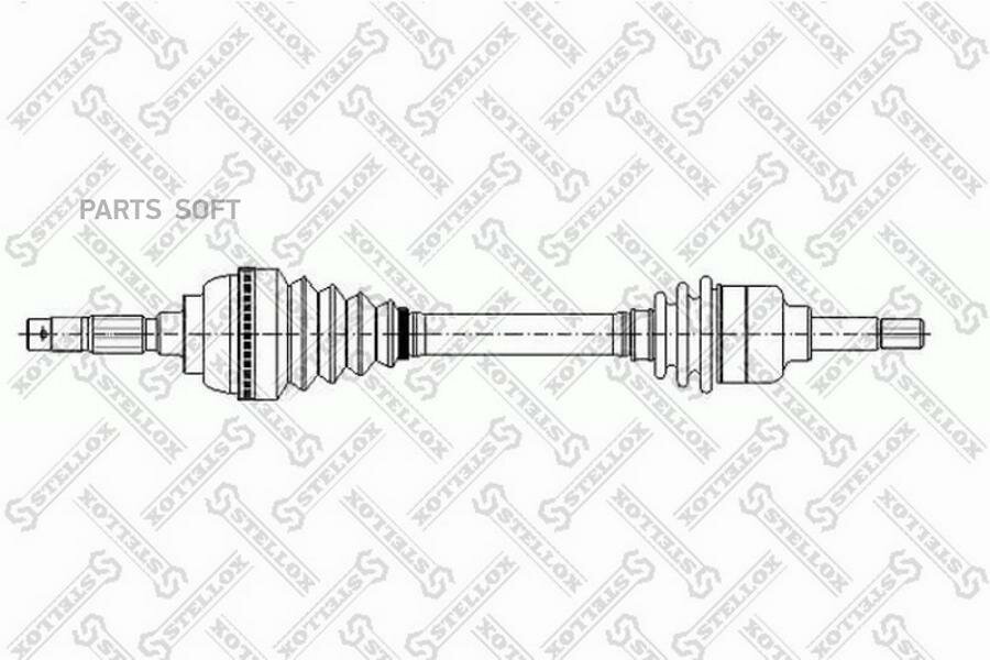 158 1006-SX_привод левый! 795mm ABS, 20942\ Fiat Ducato, Peugeot Boxer 1.9-2.5D/TD 94> STELLOX / арт. 1581006SX - (1 шт)