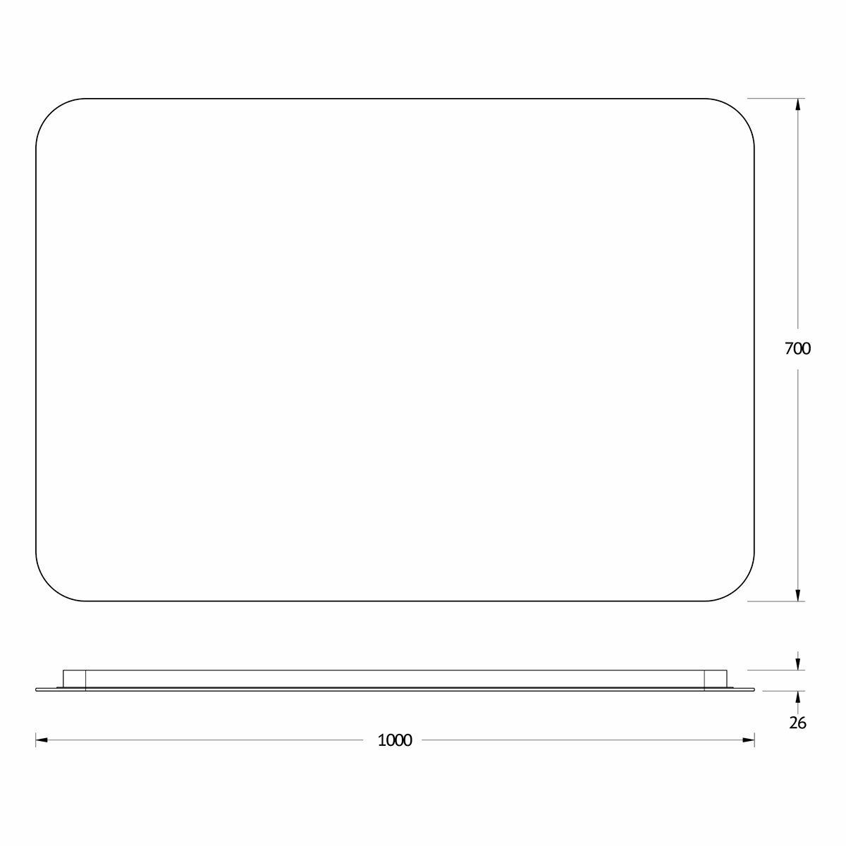 Зеркало Defesto Opti 100х70 с LED-подсветкой, сенсорный выключатель - фото №4
