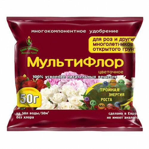 Мультифлор цветочн. д/роз и многолетн. 50г. Агрофирма Поиск.