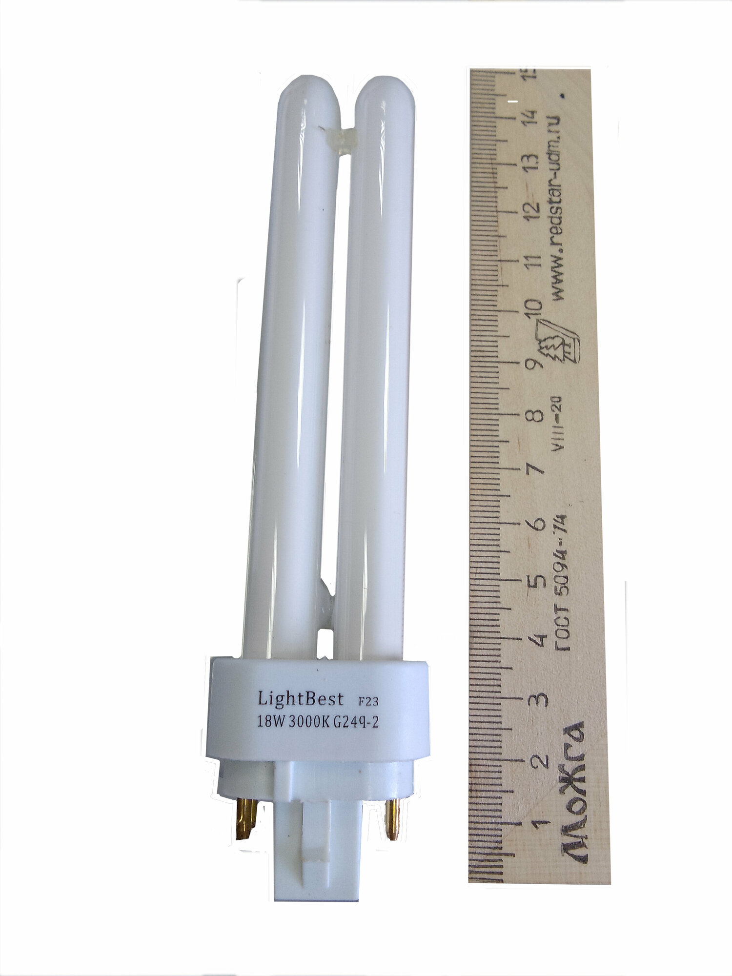 Лампа люминесцентная LightBest LBL D/E 71012 18W 3000K G24q-2 (Dulux D/E 18W/31-830 G24q-2) 701071012