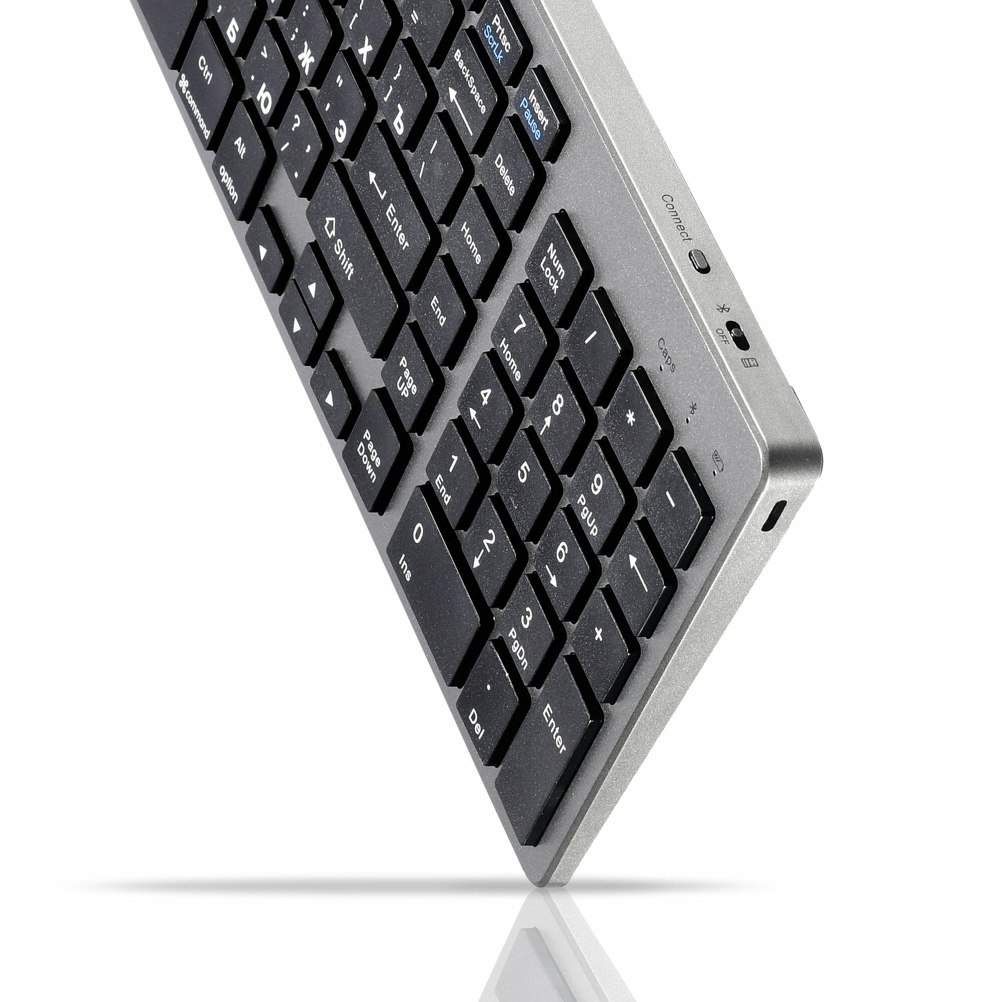 Клавиатура беспроводная перезаряжаемая полноразмерная стильная для ПК ноутбука планшетаартфона