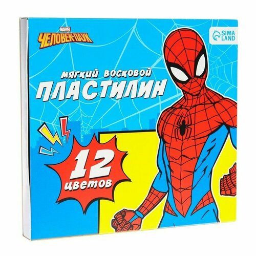 Пластилин «Детский», 12 цветов, 180 г, Человек-паук (комплект из 14 шт)
