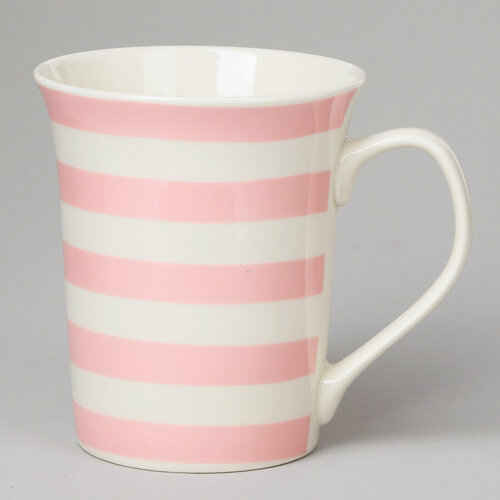 Кружка Полосы, 330 мл, керамика, розовый